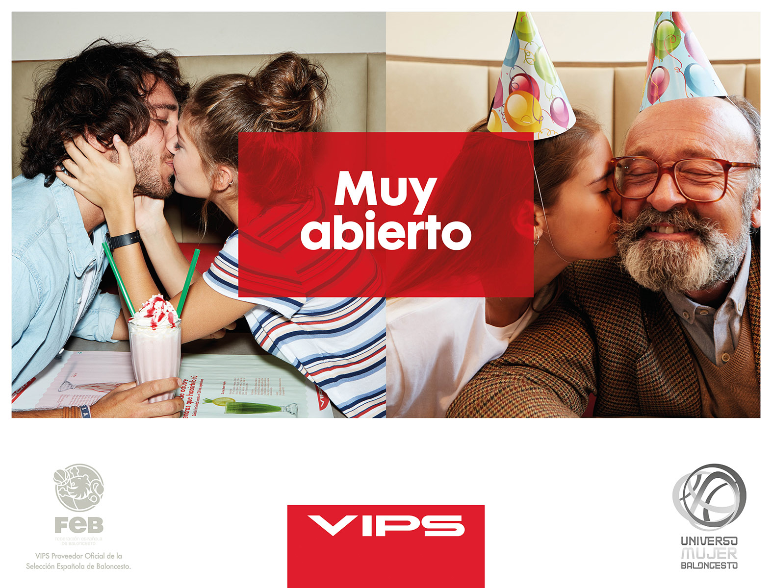 "Muy abierto" es una campaña publicitaria realizada por Enri Mür junto a Alberto Van Stokkum y la agencia S,C,P,F… para los restaurantes Vips
