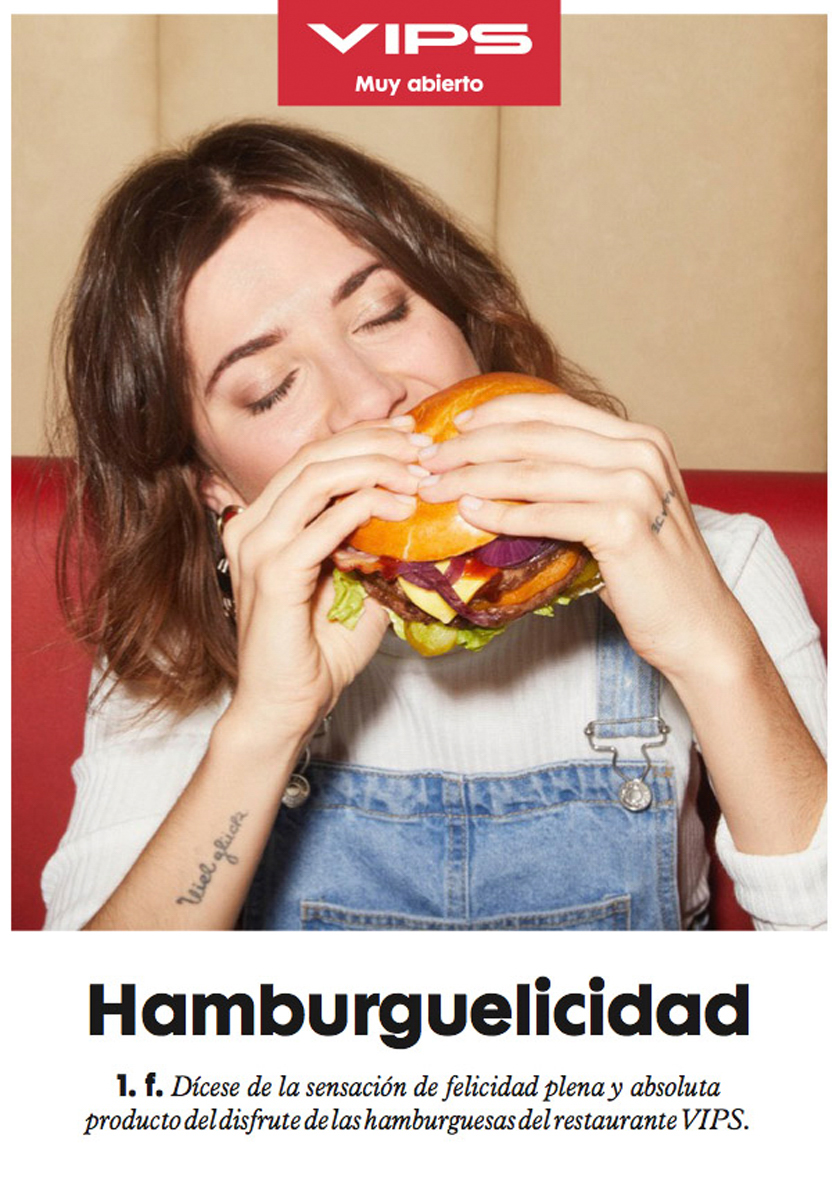 'Hamburguelicidad' es una campaña publicitaria realizada por Enri Mür junto a Alberto Van Stokkum para la cadena de restaurantes Vips
