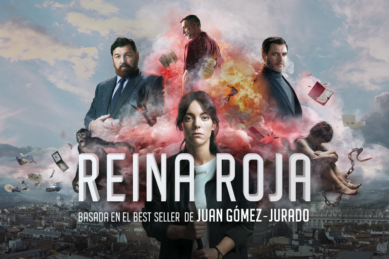 Campaña producida por Enri Mür Studio para la serie Reina Roja de Prime Video, basada en el bestseller de Gómez Jurado.