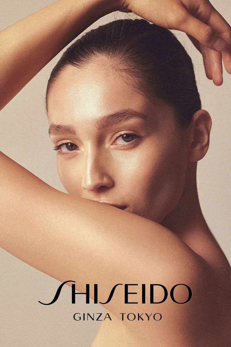 Campaña de publicidad para la marca de cosmética japonesa Shiseido, elaborada por Enri Mür, agencia Tango y la fotógrafa Noah Pharrell.