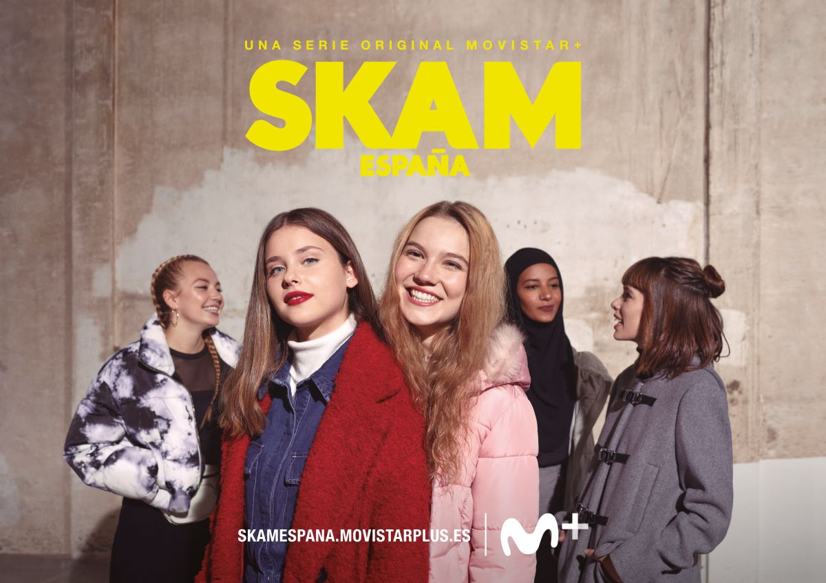 Póster realizado para la serie SKAM de Movistar+. Creatividades elaboradas por Enri Mür Studio y fotografías de Noah Pharrel.